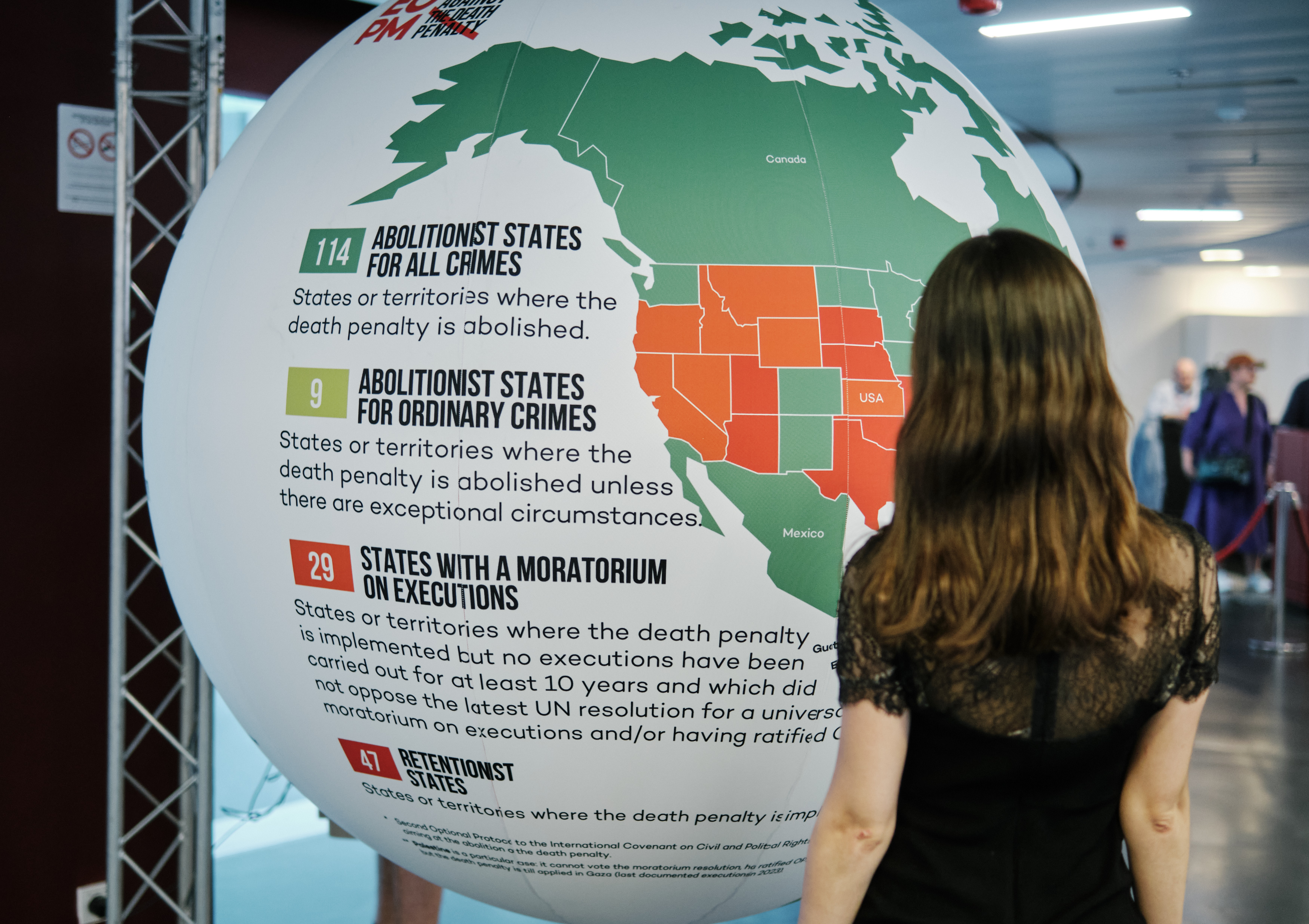Mappemonde dans l'Agora de l'abolition - 9e Congrès mondial contre la peine de mort